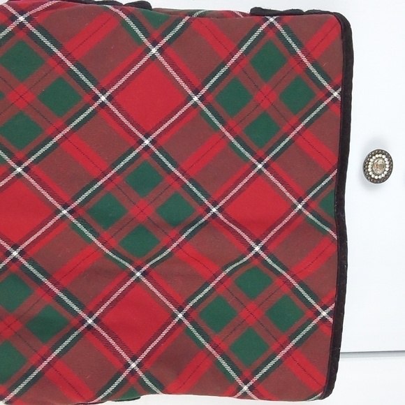 Pendleton Womens Red/Green Plaid Zipper Lambswool Sweater Vest Preppy Sz.Small - Picture 9 of 11